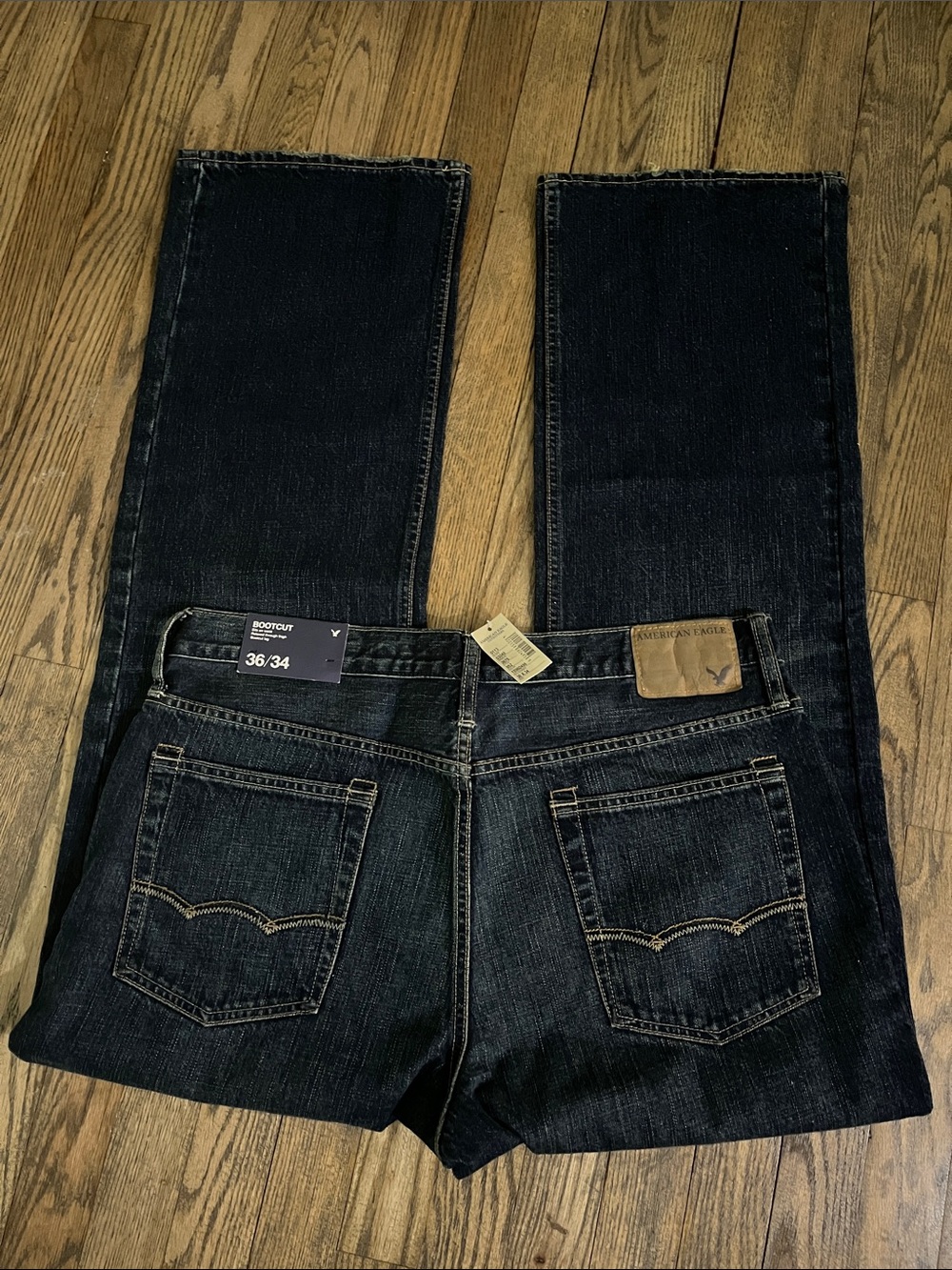 American Eagle Outfitters Men’s Dark Indigo Bootcut Jeans 36/34 NEW